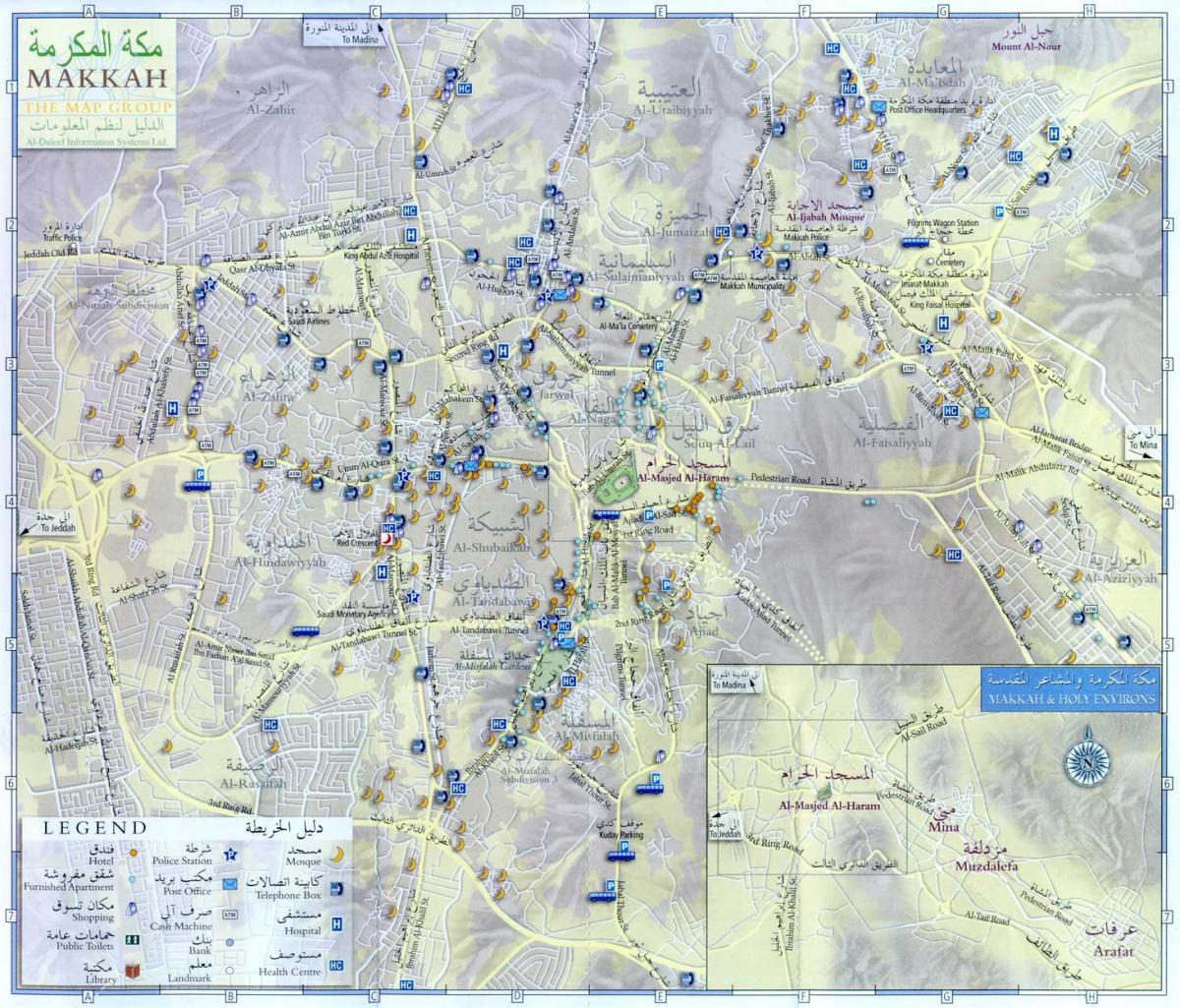  map of Makkah ziyarat places