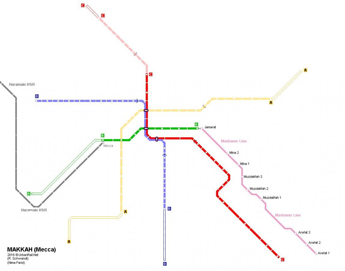map of Mecca metro 