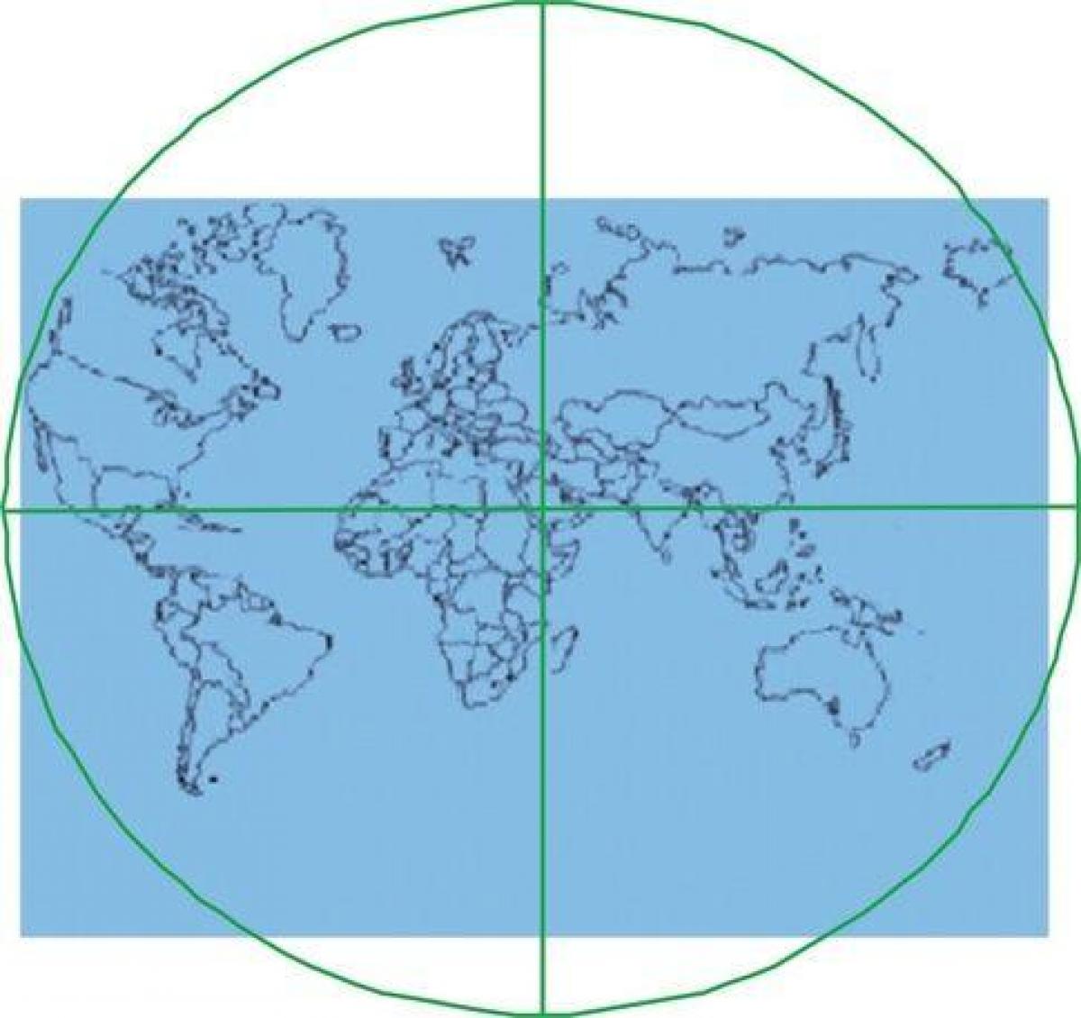 map of Kaaba is at the centre of the world 